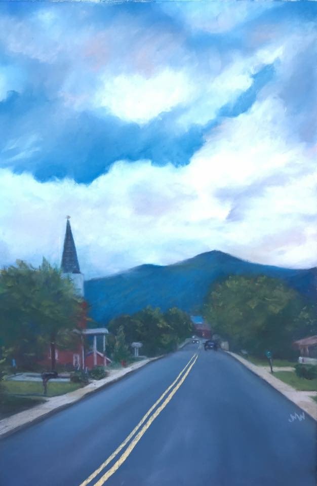 Pastel painting Hazelwood Avenue
